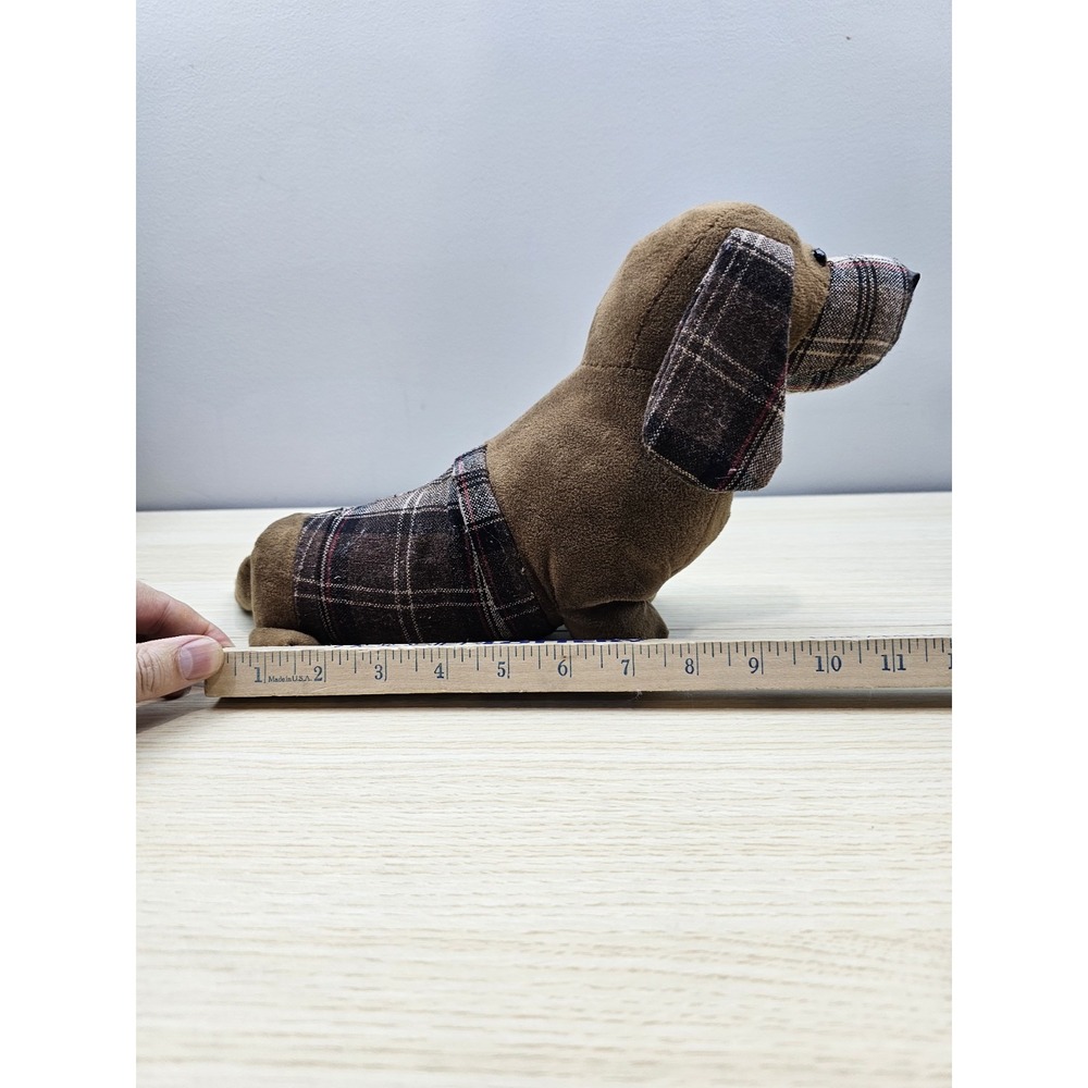 Pier 1 Doorstop Brown Faux Leather Dog 12" Weighted Vintage Door Stop - Picture 6 of 6